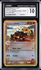 2004 POKÉMON EX TEAM MAGMA VS AQUA #20/95 TEAM MAGMA'S LAIRON CGC 10 GEM MINT picture