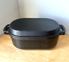 Vtg Lauffer Cast Iron and Enamel Dutch Oven Robert Welch Design Casserole Dish picture