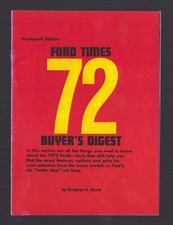 1972 Ford Times Buyer's Digest Dealer Car Sales Brochure Mustang Thunderbird  picture