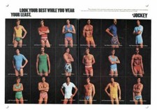 1976 Retro 70's Guys Wearing JOCKEY MENS UNDERWEAR DECORATIVE REPLICA METAL SIGN picture