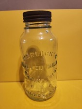 VTG HORLICK'S  MALTED MILK RACINE WISC. LONDON ENGLAND BOTTLE With Cap picture