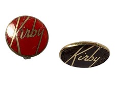 Vtg Kirby Vacuum Salesman Lapel Pin Red Gold Enamel Lapel Advertising Tie Tack picture