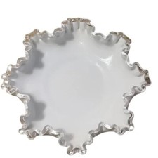 Vintage Fenton Silver Crest Medium Candy Dish Bowl picture