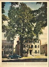 1944 Salem Massachusetts Yankee Seacoast Town Salem Tree Magazine Print picture