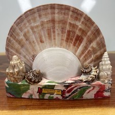 Arkansas Vintage Souvenir Sea Shell Letter Or Napkin Holder 5