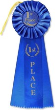 1St Place Award Ribbon, First Place Ribbon, Blue First Prize Medals Ribbons with picture