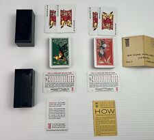 Antique KEM CARDS Fighting Rooster Design Bakelite Case POKER Original Plastic picture