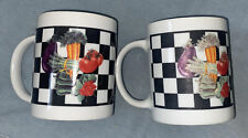 Vintage giftco set of 2 Garden Fresh Veggies coffee Tea mugs Unmarked picture