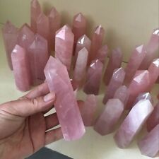 5/10 PACK 40-50mm Natural Rose Quartz Crystal Point Healing Obelisk Wand TOS picture