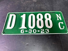 Antique 1923 North Carolina DEALER License Plate Original Paint NC Car Tag D1088 picture