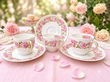 French Davis Collamore & Co TEACUP & SAUCER Set 3 Edwardian Era Déposé 1891-1914 picture