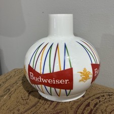 Vntg Budweiser Sconce Globe Glass Light Cover 1960s picture