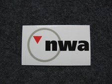 2 NORTHWEST AIRLINES / NWA NEW LOGO STICKER. picture