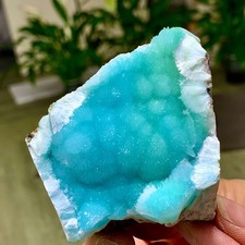 179G Natural blue texture stone crystal,Heteropolar of Chinese blue aragonite picture