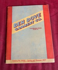 1937 Ben Dove Garment Co Chicago IL Catalog Coca-Cola Embroidered Logo picture