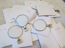 Vintage Optical Optometrist Eye Vision Test Lens LOT -2.50 Glass Lenses NEW picture