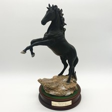 Beswick A234 Cancara The Black Horse Figurine With Plinth Great Condition Rare picture