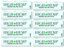 10x High Hemp King Size Rolling Papers 32Lvs 10 PKS *FREE USA Shipping* picture
