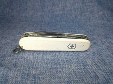 VICTORINOX SWISS ARMY KNIFE OFFICER SUISSE 91MM MULTI TOOL ALSTOM LOGO WHITE picture