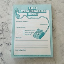 Vintage 1990s Scholastic The Babysitters Club Notepad Phone Message Collectible picture