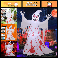8.2 FT Giant Halloween Inflatable Ghost - LED Yard Decoration, Weather-Resistant picture