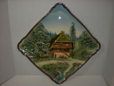 Vtg West German Majolica wall PLATE Charger 16.5