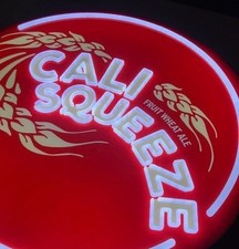 🌟NIB Cali Squeeze Fruit Wheat Ale LED Craft Beer Bar Sign Light picture