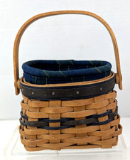 Longaberger 2003 Charter Club Renewal Combo Fabric Plastic insert Handle Basket picture