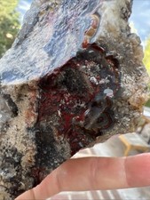 J3-12.9ozs. Rough Lapidary Crazy Lace Agate MEXICO photos wet n dry picture