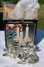Vintage Old Hampshire Silversmiths Silverplated Candleholder, Never Used picture