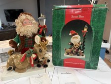 Vintage 1995 Santa‘S Best Holiday Animation Santa Petting Deer Head & Arm Motion picture