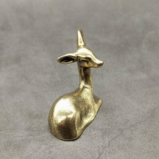 Brass Solid Deer Figurines Statue Home Ornaments Animal Figurines Gift New picture