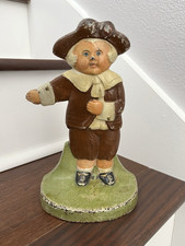 ANTIQUE VINTAGE c.1923 CJO JUDD PILGRIM BOY DOORSTOP picture