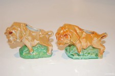 Vintage mid-Century Porcelain Lion Figurine, pin cushion, Made in Japan picture