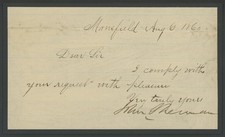 JOHN SHERMAN (1823-1900) autograph cut | US Secretary of State - signed picture