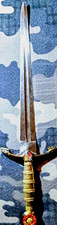 King Arthur Excalibur Premium Hand Forged Sword Mid Evil Sharp Knight Sword picture