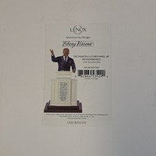 Lenox Dr Martin Luther King Ebony Visions Figurine Rare NIB NEW Limited Edition picture