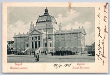 Antique Croatia Postcard ZAGREB Art Pavilion Agram 1901 picture