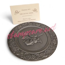 Hallmark 6 In Fine Pewter Plate The Little Angel 1979 picture