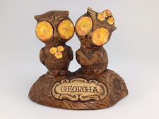 Vintage Treasure Craft Owl Salt and Pepper Shakers Souvenir Georgia picture