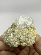 Goshenite on Golden Muscovite - Sichuan Province, China - picture