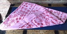 Vintage Harwood Steiger Fabric “SQUARE DANCE ” Sugar Pink & RED Cotton 3 Yards+ picture