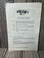 Vintage Self-Guiding Tour Booklet For The Custis-Lee Mansion picture
