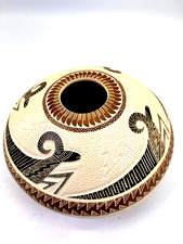 ELEUTERIO PINA  Mata Ortiz Pottery Signed Ram & Bird Sgraffito Pot 7