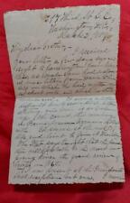 GREAT~1888 Letter Describing Inauguration Meeting President Grover Cleveland picture