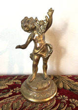Antique Small French Bronze Putto Figure Statue picture