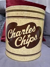 Charles Chips Potato Chip 16 oz. Tin Collectible No Dents Clean Empty Excellent picture