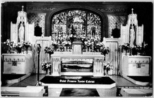 VINTAGE SAINT FRANCES XAVIER CABRINI SANCTUARY NEW YORK 1946 RPPC POSTCARD PE picture