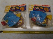 2 Vintage Made in Japan 3 Packs Novelty Blow-Outs Comic Noisemakers ElephantLion picture