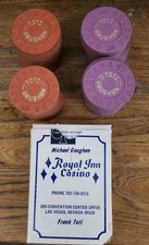 TOTI GAUGHAN DEALING SCHOOL LAS VEGAS NEVADA CASINO Chip Lot  39 pc & card deck picture